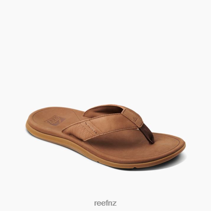 Reef Shoes NZ 62JVZ351 - Leather Santa Ana Men Brown Reef