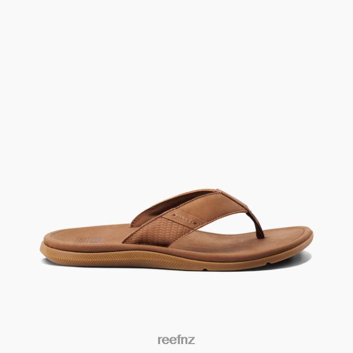 Reef Shoes NZ 62JVZ351 - Leather Santa Ana Men Brown Reef