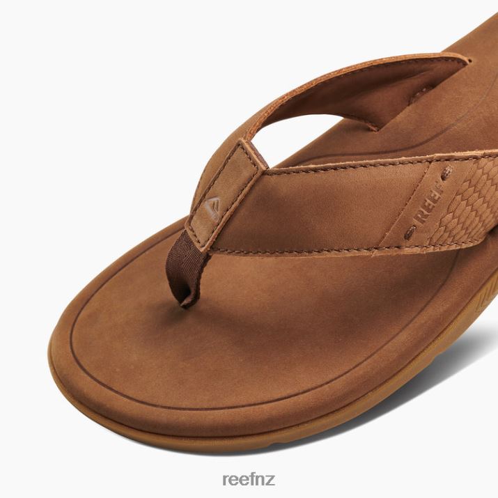 Reef Shoes NZ 62JVZ351 - Leather Santa Ana Men Brown Reef