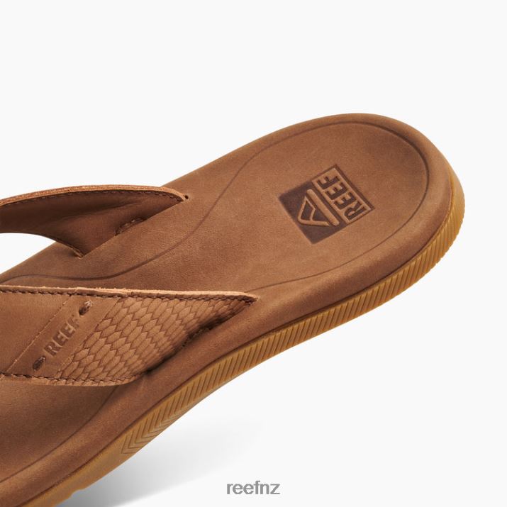 Reef Shoes NZ 62JVZ351 - Leather Santa Ana Men Brown Reef