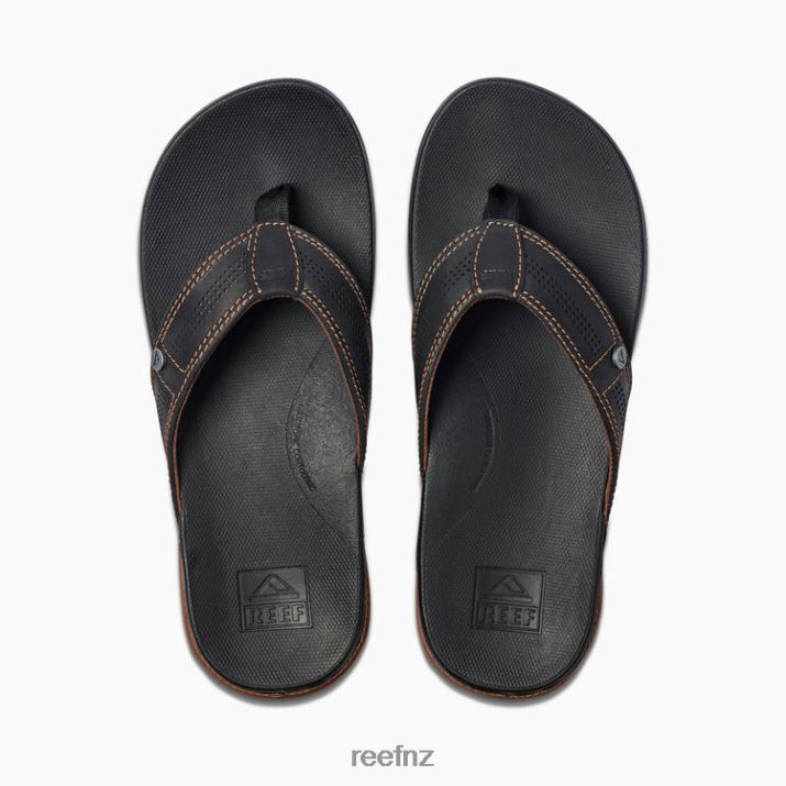 Reef Shoes NZ 62JVZ360 - Cushion Lux Men Black/Brown Reef