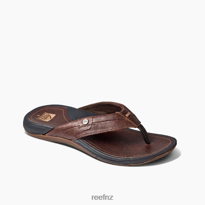 Reef Shoes NZ 62JVZ363 - Reef Pacific Leather Men Dark Brown