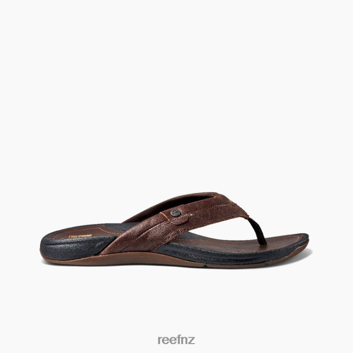 Reef Shoes NZ 62JVZ363 - Reef Pacific Leather Men Dark Brown