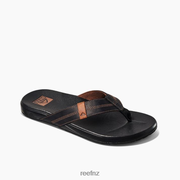 Reef Shoes NZ 62JVZ370 - Cushion Phantom Leather Men Coffee Black Reef