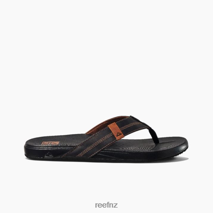 Reef Shoes NZ 62JVZ370 - Cushion Phantom Leather Men Coffee Black Reef