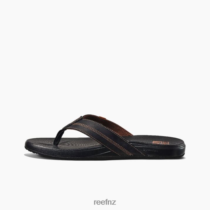 Reef Shoes NZ 62JVZ370 - Cushion Phantom Leather Men Coffee Black Reef