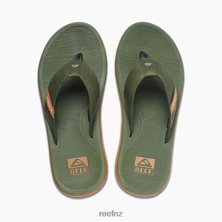 Reef Shoes NZ 62JVZ437 - Reef Santa Ana Men Olive/Gum