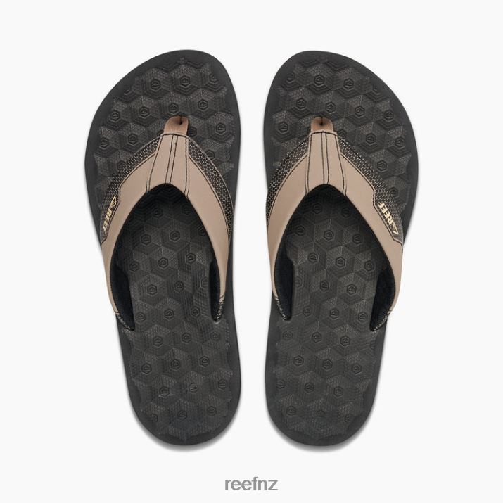 Reef Shoes NZ 62JVZ445 - The Ripper Men Black/Tan Reef