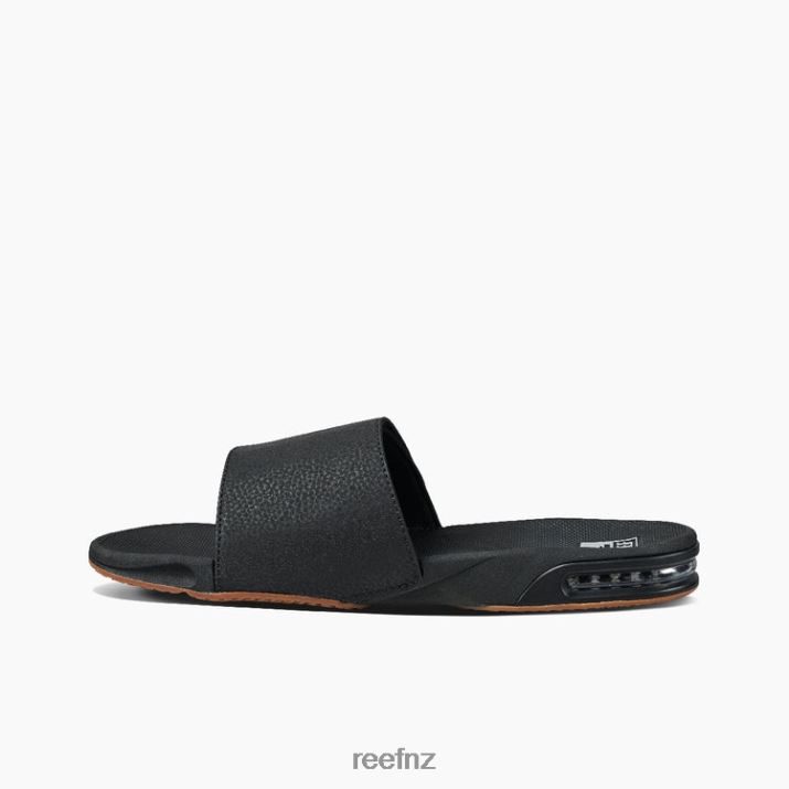 Reef Shoes NZ 62JVZ332 - Fanning Slide Men Black/Silver Reef