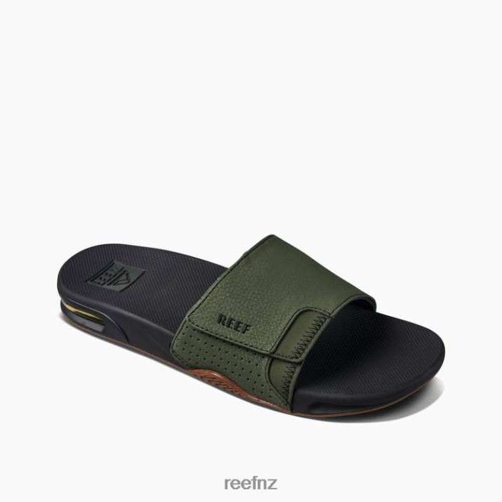 Reef Shoes NZ 62JVZ355 - Fanning Slide Men Dark Olive Reef