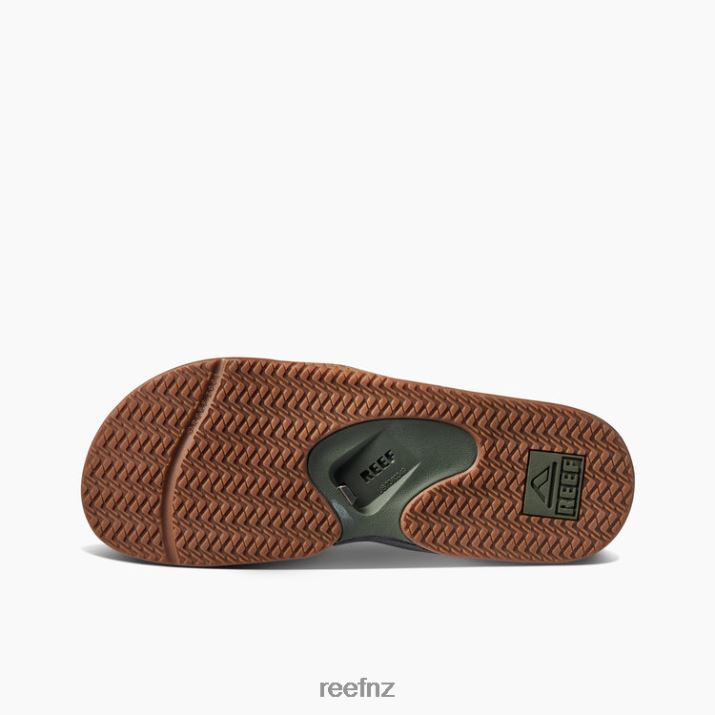 Reef Shoes NZ 62JVZ355 - Fanning Slide Men Dark Olive Reef
