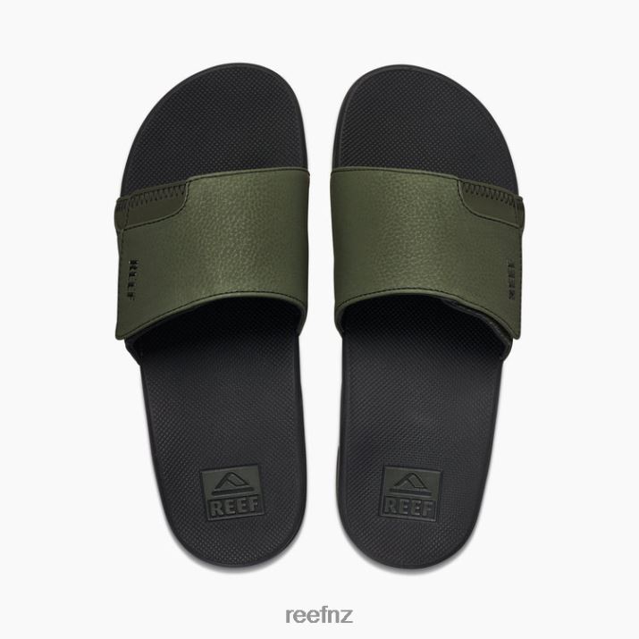 Reef Shoes NZ 62JVZ355 - Fanning Slide Men Dark Olive Reef