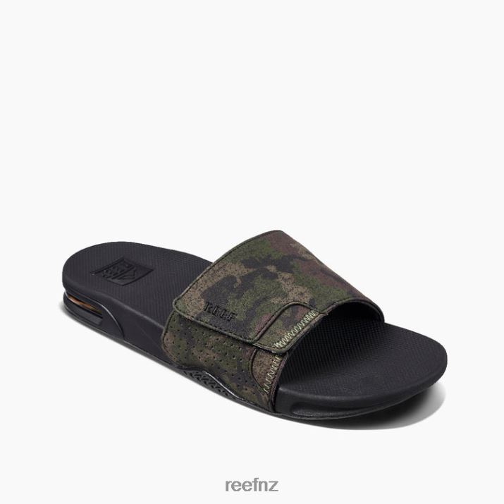 Reef Shoes NZ 62JVZ356 - Fanning Slide Men Olive Camo Reef