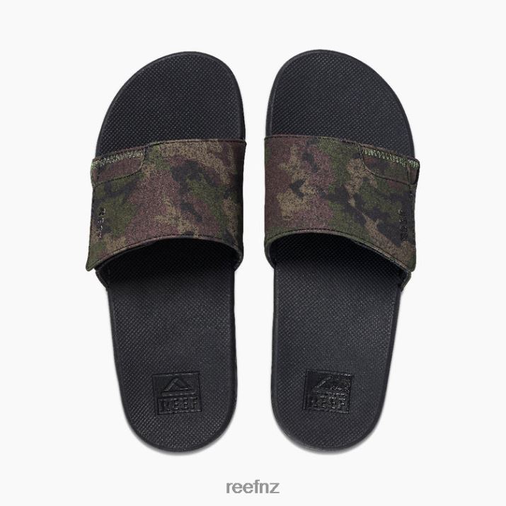 Reef Shoes NZ 62JVZ356 - Fanning Slide Men Olive Camo Reef