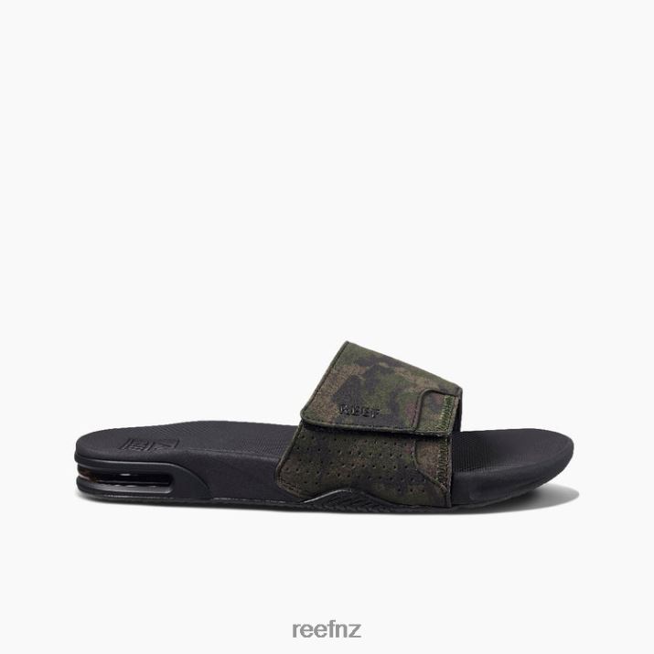 Reef Shoes NZ 62JVZ356 - Fanning Slide Men Olive Camo Reef