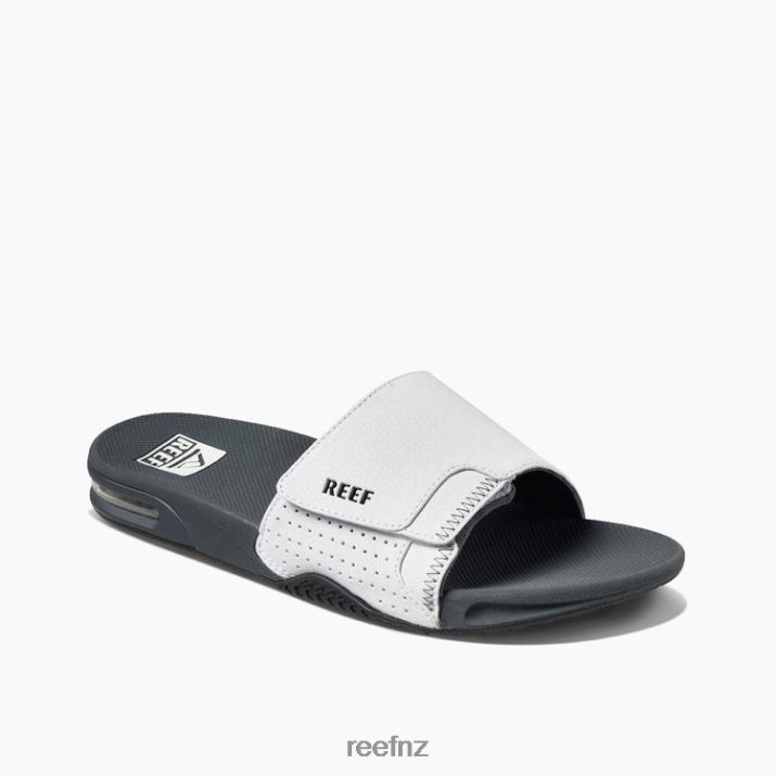 Reef Shoes NZ 62JVZ359 - Fanning Slide Men Grey/White Reef