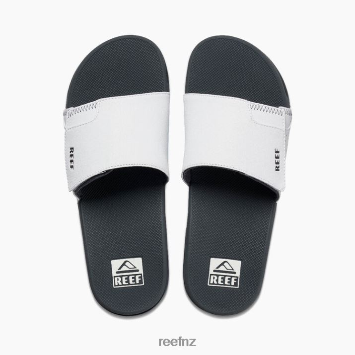 Reef Shoes NZ 62JVZ359 - Fanning Slide Men Grey/White Reef