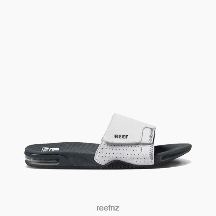Reef Shoes NZ 62JVZ359 - Fanning Slide Men Grey/White Reef