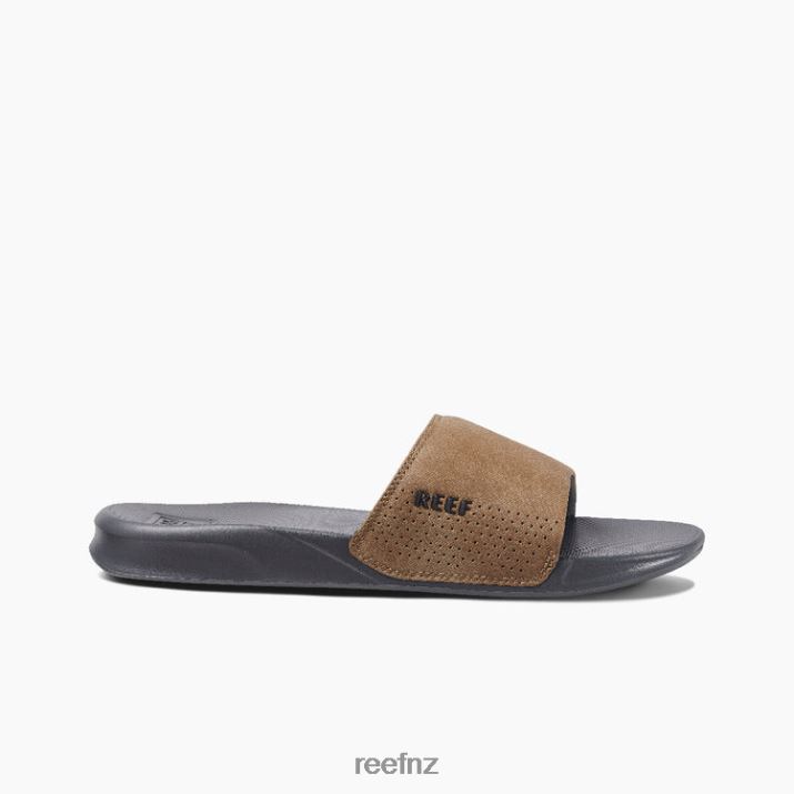 Reef Shoes NZ 62JVZ366 - Reef One Slide Men Grey/Tan