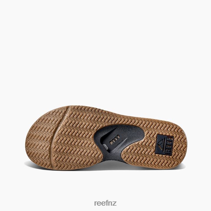 Reef Shoes NZ 62JVZ379 - Leather Fanning Baja Men Black/Brown Reef