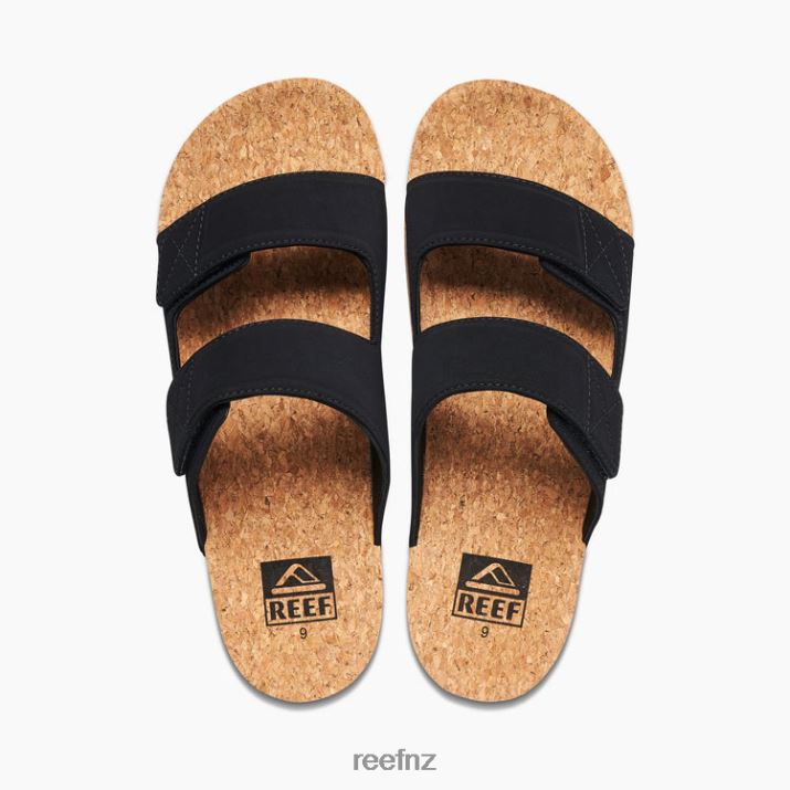 Reef Shoes NZ 62JVZ381 - Cushion Tradewind Cork Men Black/Cork Reef