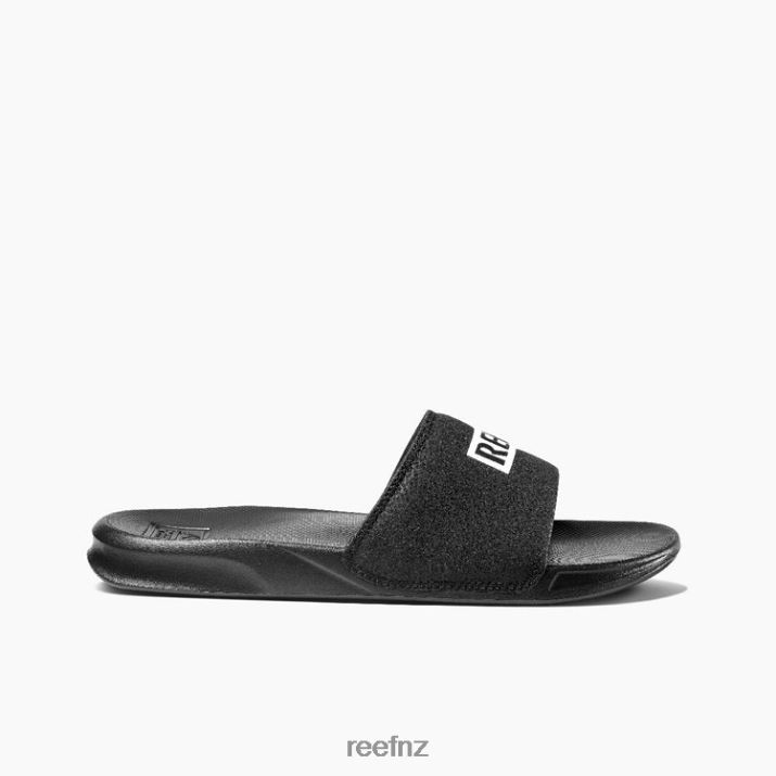 Reef Shoes NZ 62JVZ410 - Reef One Slide Men Reef Black/White