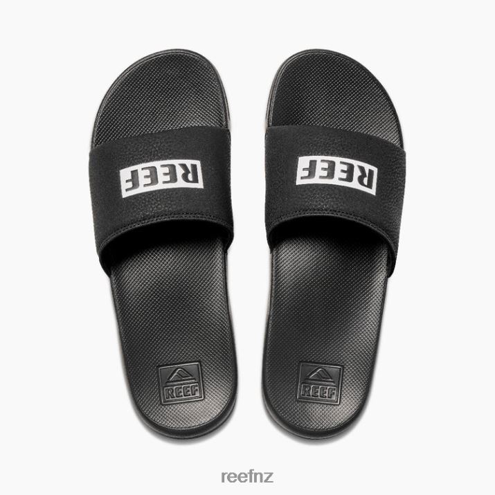 Reef Shoes NZ 62JVZ410 - Reef One Slide Men Reef Black/White