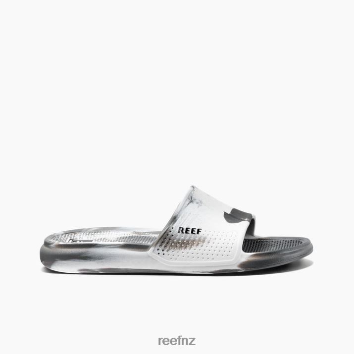 Reef Shoes NZ 62JVZ439 - Oasis Slide Men White/Grey Marble Reef