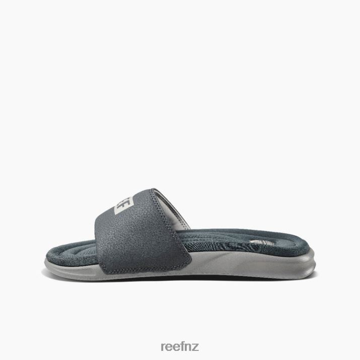 Reef Shoes NZ 62JVZ451 - One Puff Slide Men Grey/White Reef