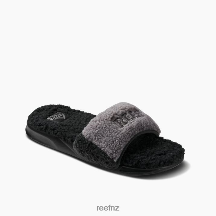 Reef Shoes NZ 62JVZ460 - One Slide Chill Men Black/Grey Reef