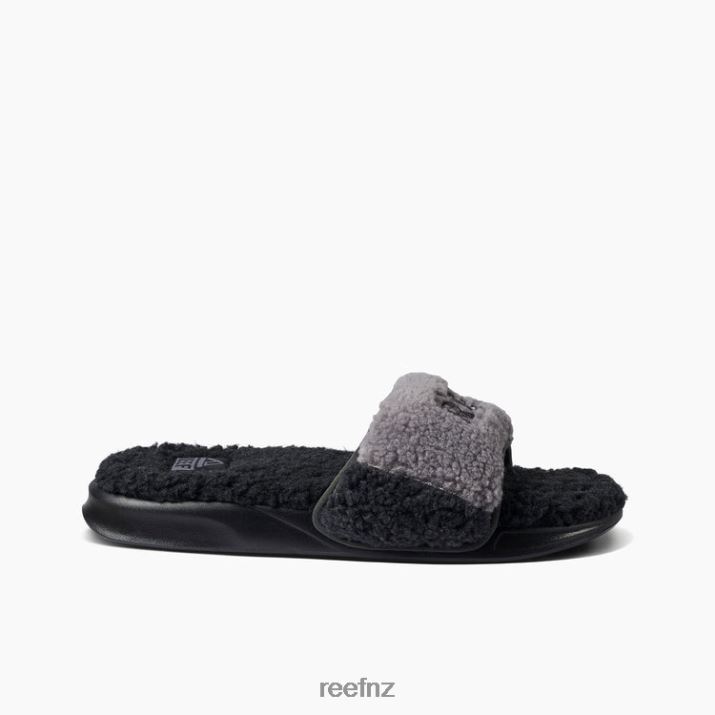 Reef Shoes NZ 62JVZ460 - One Slide Chill Men Black/Grey Reef