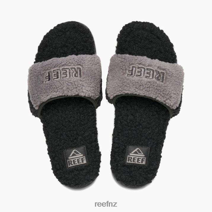 Reef Shoes NZ 62JVZ460 - One Slide Chill Men Black/Grey Reef
