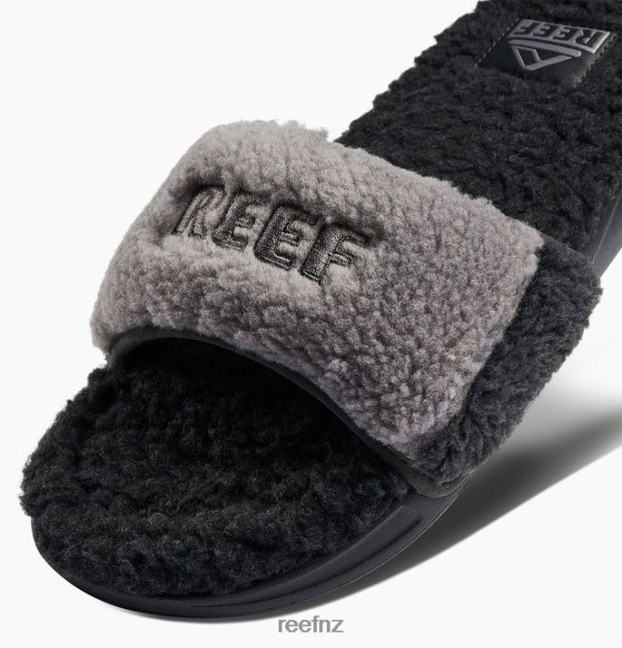 Reef Shoes NZ 62JVZ460 - One Slide Chill Men Black/Grey Reef