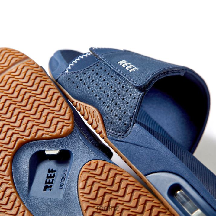 Reef Shoes NZ 62JVZ469 - Fanning Slide Men Navy/Gum Reef