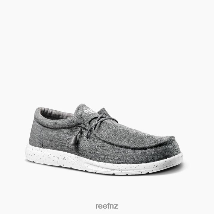 Reef Shoes NZ 62JVZ483 - Cushion Coast Textile Men Charcoal Reef