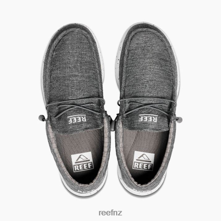 Reef Shoes NZ 62JVZ483 - Cushion Coast Textile Men Charcoal Reef