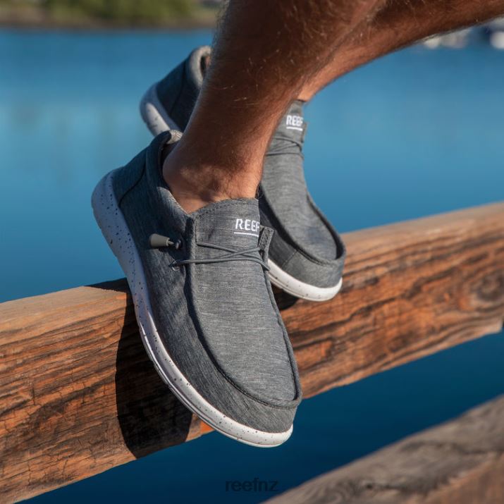 Reef Shoes NZ 62JVZ483 - Cushion Coast Textile Men Charcoal Reef