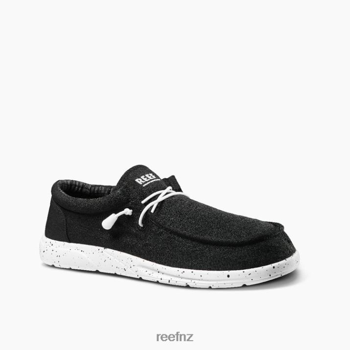 Reef Shoes NZ 62JVZ487 - Cushion Coast Textile Men Black/White Reef