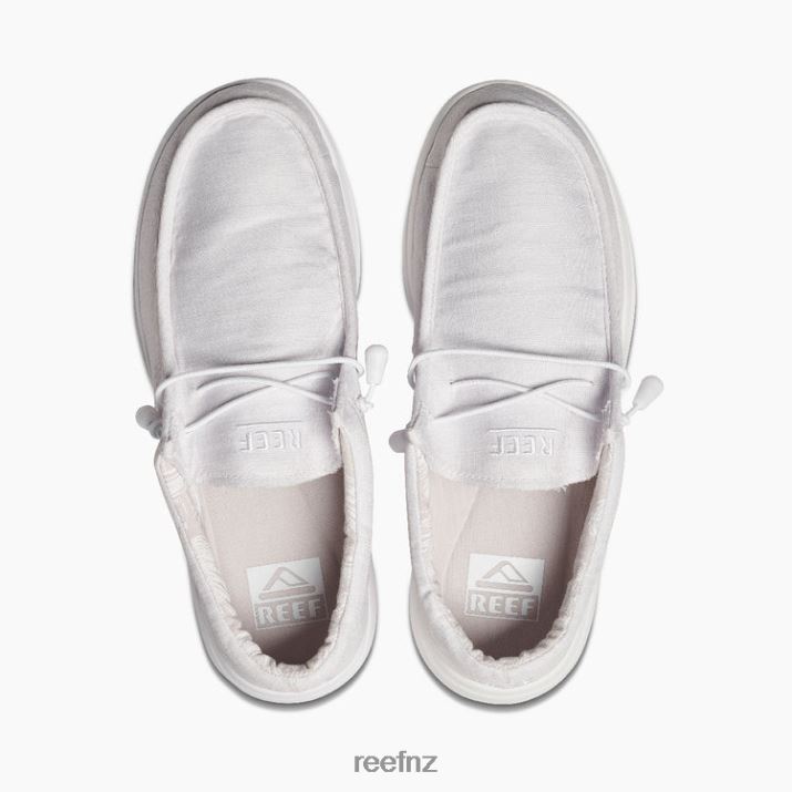 Reef Shoes NZ 62JVZ501 - Cushion Coast Textile Men White Palm Reef