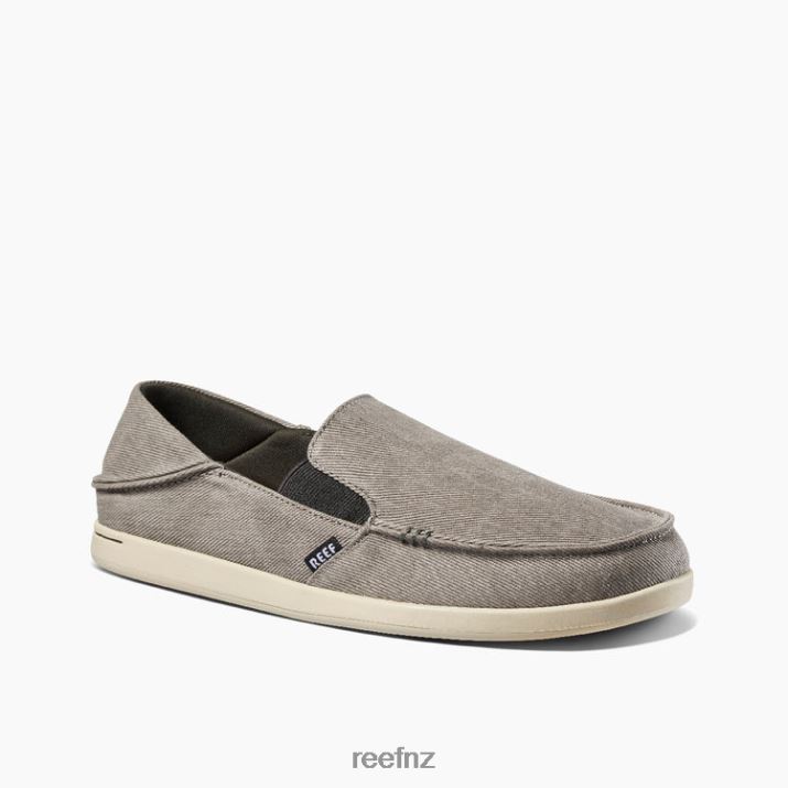 Reef Shoes NZ 62JVZ504 - Cushion Matey Washed Canvas Men Cobblestone Reef