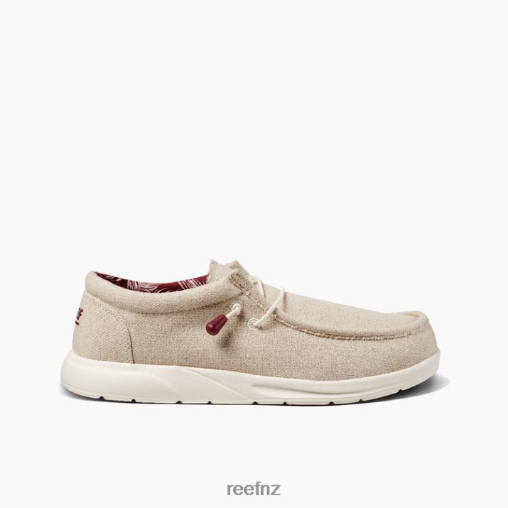 Reef Shoes NZ 62JVZ531 - Cushion Coast Textile Men Tan Jute Reef