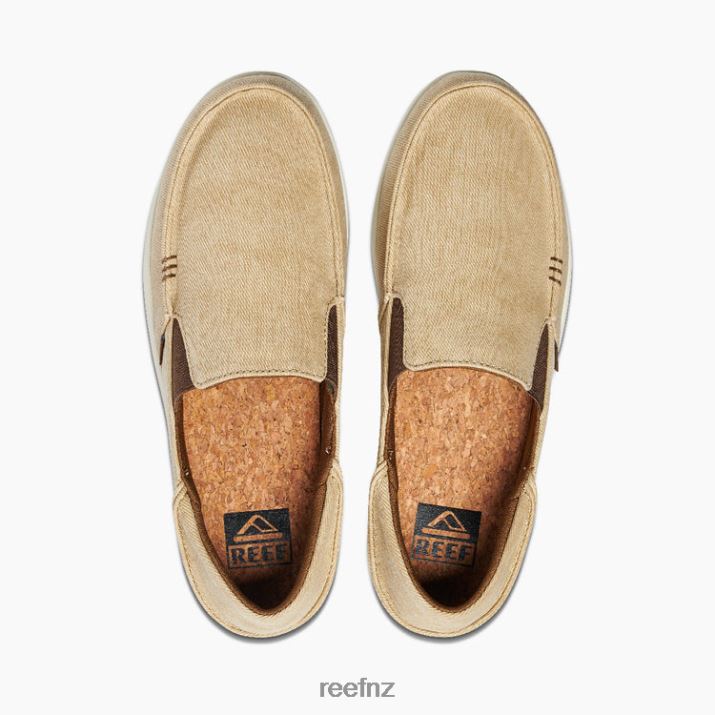 Reef Shoes NZ 62JVZ544 - Cushion Matey Washed Canvas Men Sandstone Reef