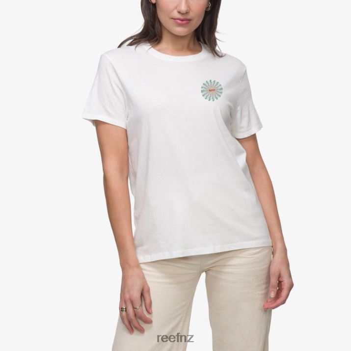 Reef NZ 62JVZ265 - Ayesunrays Short Sleeve Tee Women Bright White Reef