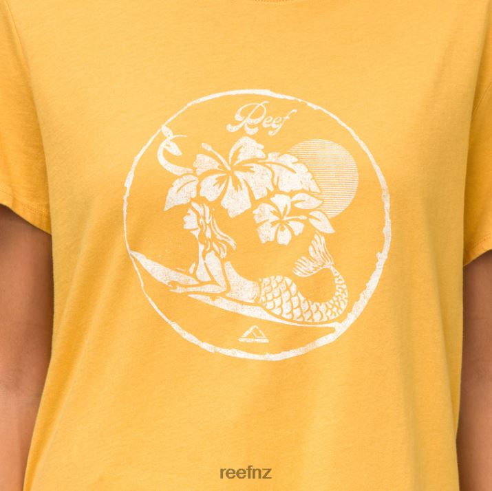 Reef NZ 62JVZ267 - Tony Short Sleeve Tee Women Honey Gold Reef