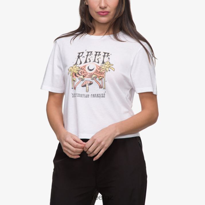 Reef NZ 62JVZ268 - Poster Child Short Sleeve Crop Tee Women Bright White Reef