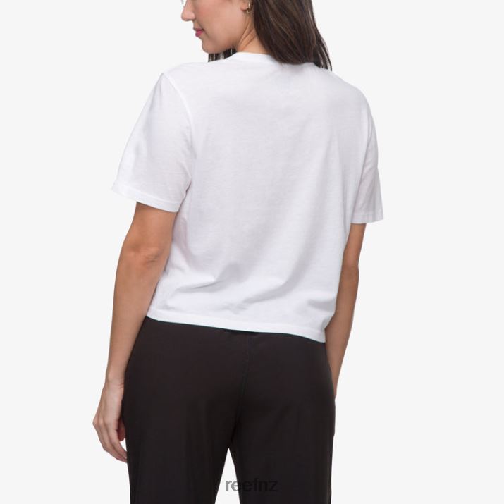 Reef NZ 62JVZ268 - Poster Child Short Sleeve Crop Tee Women Bright White Reef