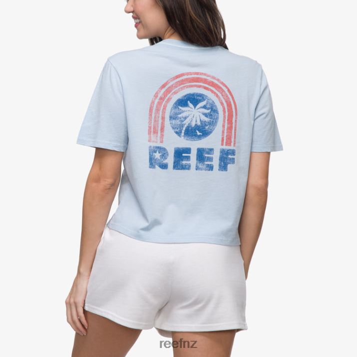 Reef NZ 62JVZ269 - Fountains Short Sleeve Crop Tee Women Skyway Reef