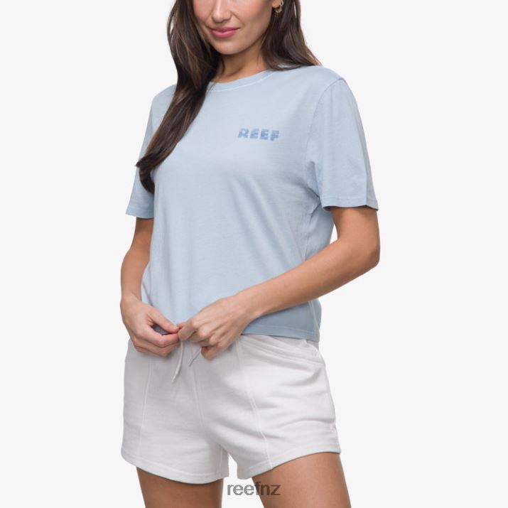 Reef NZ 62JVZ269 - Fountains Short Sleeve Crop Tee Women Skyway Reef