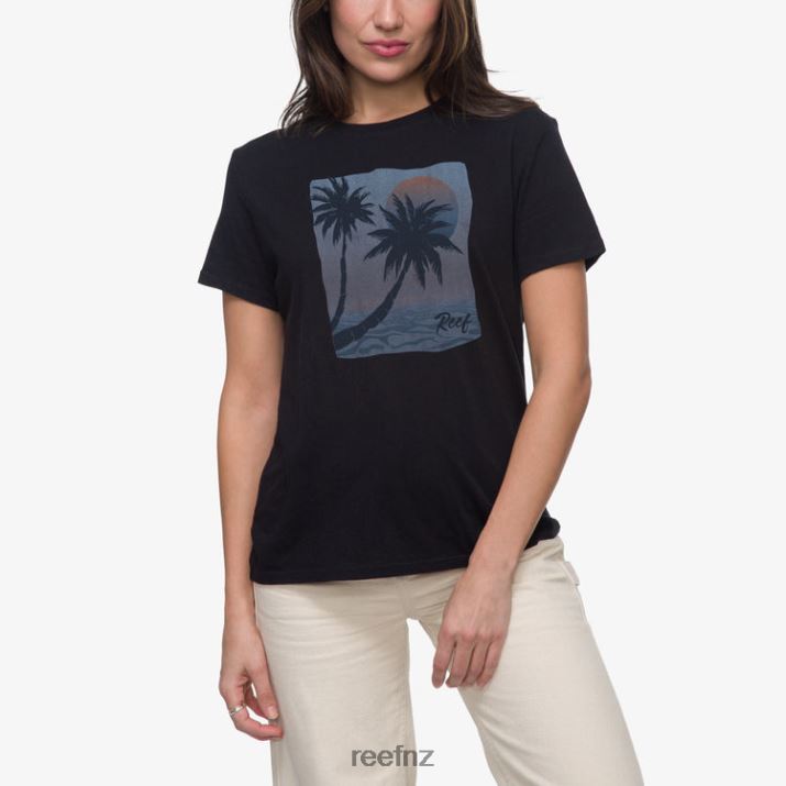Reef NZ 62JVZ271 - Sun Setters Short Sleeve Tee Women Caviar Reef
