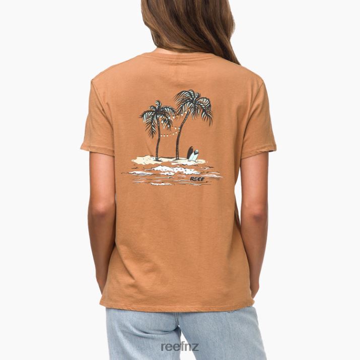 Reef NZ 62JVZ275 - Vacay Short Sleeve Tee Women Brown Reef